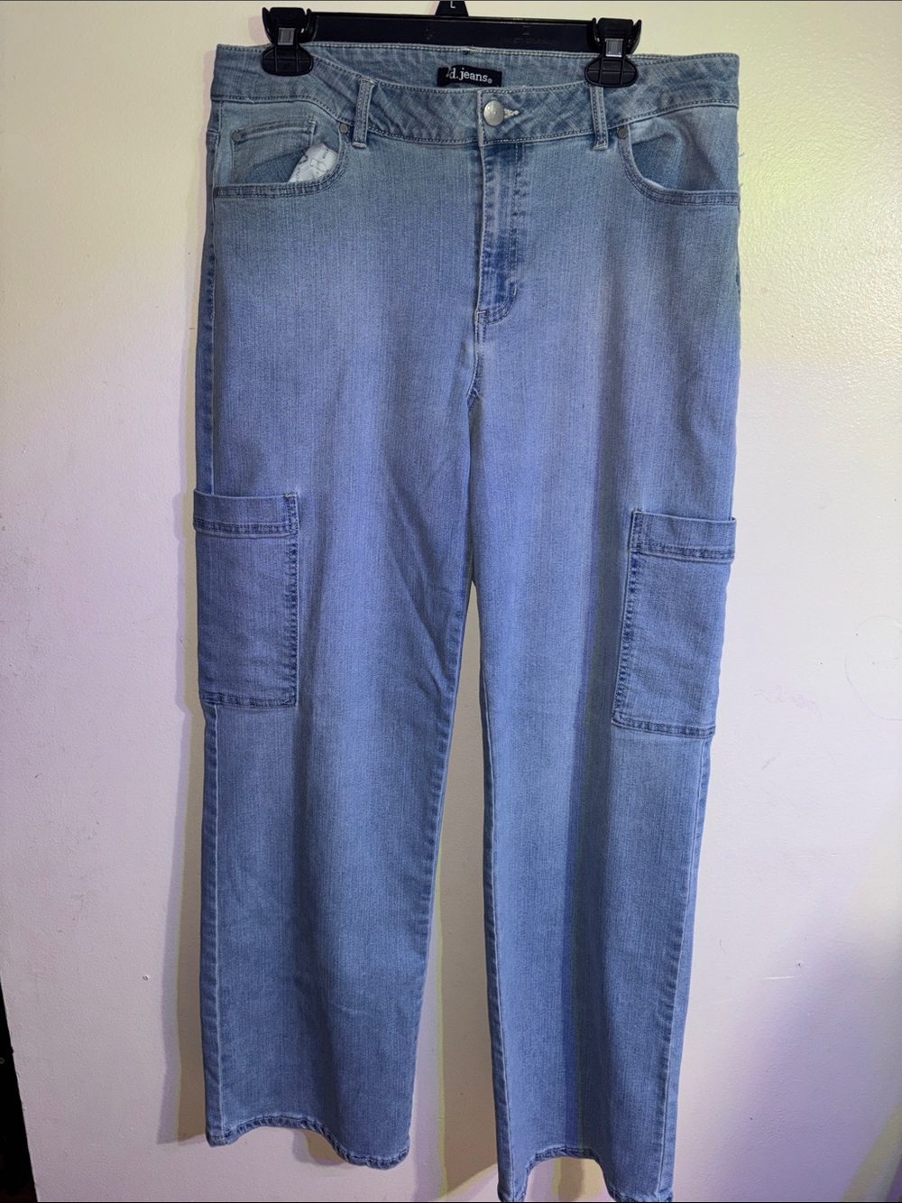 d. jeans Light Blue Denim Jeans with Cargo Detail